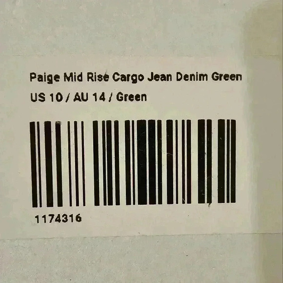 Princess Polly NWT Paige Mid Rise Cargo Jeans Denim Green Size 10 - Picture 8 of 8